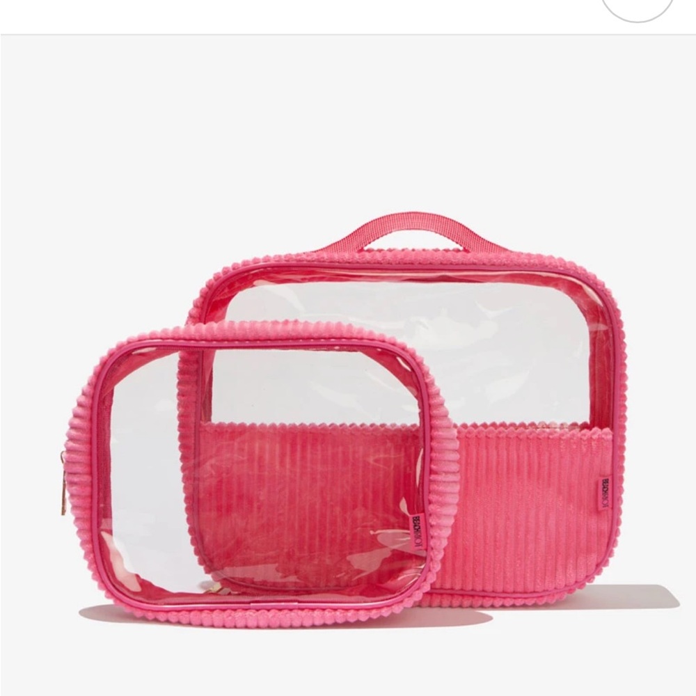 Beach Riot - Pink Clear Travel Pouch Set